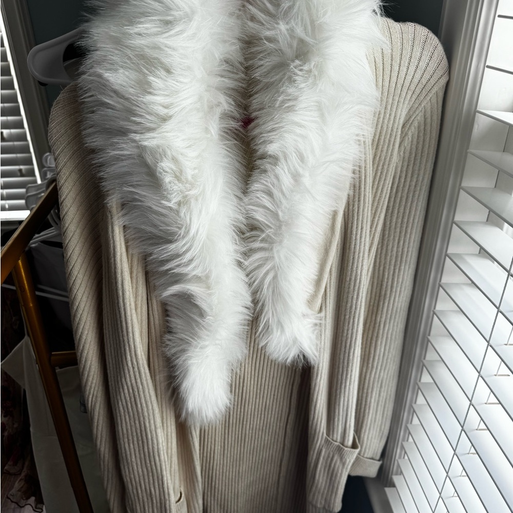 Show me your mum cardigan with fur